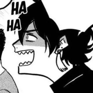 🛹 2a0005be HA HA Аниме, Манга, Персонаж, Смешно, Выражение telegram sticker