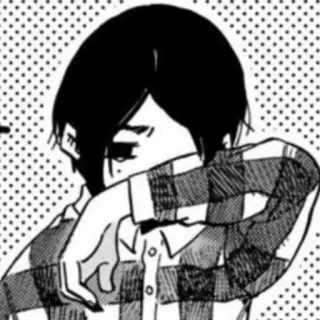 🛹 2de81f6b Аниме, Манга, Эмо, Персонаж, Грустный telegram sticker