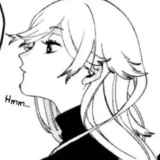 🛹 78be2be7 Hmm... Аниме, Манга, Девушка, Думает, Хм telegram sticker