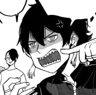 🛹 9a15c65c злой, мультфильм, манга, аниме, персонаж, выражение telegram sticker