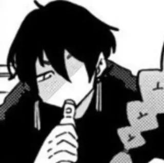 🛹 b7e568f7 питье, аниме, манга, черные волосы, мультфильм telegram sticker