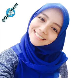 😂 1a525a40 @GIF STIKERI Frau, Hijab, Porträt, Lächeln whatsapp sticker