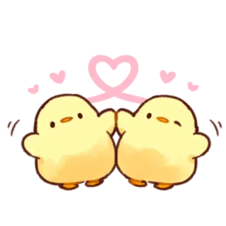 💛 1f44eae7 kurczak, słodki, ptaki, kurczaczek, miłość, serca, żółty whatsapp sticker