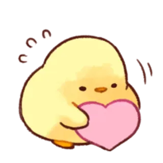 💛 486926fc słodki, kurczak, serce, miłość, zwierzę, kreskówka whatsapp sticker