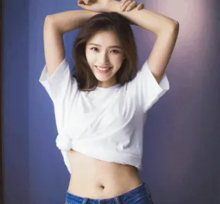 💮 d227f3fe femme, portrait, sourire, décontracté, attrayant, jolie, jeune whatsapp sticker