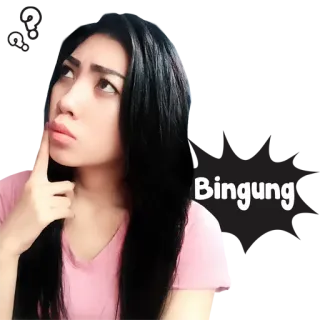 😲 4a066eb4 Bingung femme, pensive, confuse, expression, question, incertaine telegram sticker