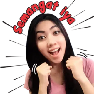 😎 8511141f Semangat iya femme, encouragement, motivation, optimisme telegram sticker