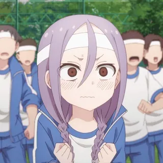 😧 51f94ca7 Anime, Personaggio, Studente, Cartone animato, Ragazza, Determinata, Esercizio telegram sticker