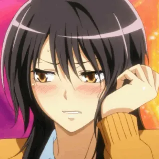 🍂 2cce853c Anime, Fille, mignon, Serveuse, Dessin animé whatsapp sticker