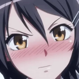 🍂 7d92f53c Anime, Fille, メイド (Maid), Rougir, Mignon, Expression, Manga whatsapp sticker