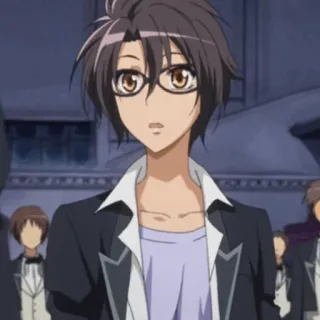 🍂 8785a468 Anime, Personnage, Lunettes, Homme, Uniforme, Dessin animé whatsapp sticker