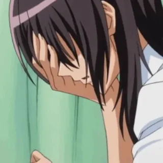 🍂 91b242ee Anime, Triste, Pleurs, Contrarié(e), Émotionnel(le), Personnage, Fille Anime whatsapp sticker