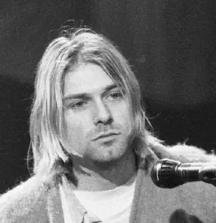 😐 73d36243 Kurt Cobain เคิร์ต โคเบน, นักดนตรี, เนอร์วานา, นักร้อง, มือกีตาร์, ภาพเหมือน telegram sticker
