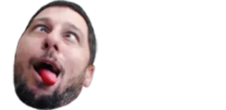 👽 8d7708fa person, goofy, face, expression, tongue telegram sticker