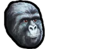 👽 fff09648 gorilla, ape, animal, primate telegram sticker