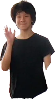 ✋ 06985b6f persona, saludando, casual, sonriendo, asiático telegram sticker