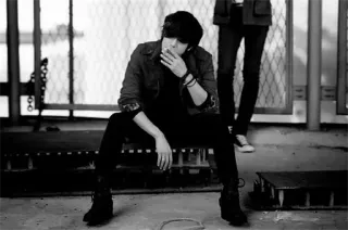 ☠ bd249ed0 Rauchen, Zigarette, Mann, Schwarzweiß, Monochrom whatsapp sticker