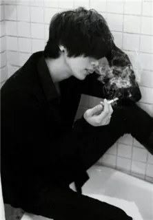 ☠ d4dcee82 Zigarette, Rauchen, Mann, Tabak, Rauch whatsapp sticker