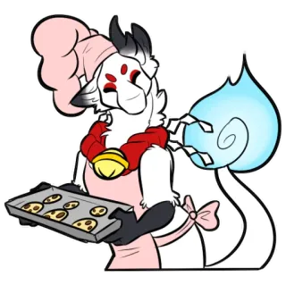 🍗 1c0a815a galletas, hornear, chef, delantal, cocina, postre, comida whatsapp sticker