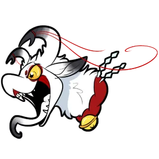 😤 6dcc04a2 monstruo, criatura, aterrador, campana, dibujo animado, animal whatsapp sticker