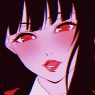 🃏 43a40709 Yumeko Jabami Kakegurui 애니메이션, 만화, 여자, 붉은 눈, 카케구루이, 쟈바미 유메코 telegram sticker