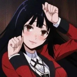 🃏 4e2a86ab Yumeko Jabami Kakegurui 애니메이션, 카케구루이, 자바미 유메코, 도박, 교복 telegram sticker