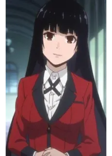 🃏 757339bb Yumeko Jabami Kakegurui 애니메이션, 캐릭터, 카케구루이, 자바미 유메코, 교복, 도박 애니 telegram sticker
