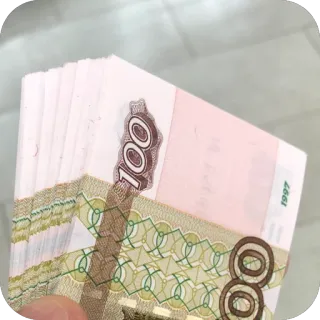 🫥 34906e25 100 argent, devise, rouble, finance, espèces whatsapp sticker