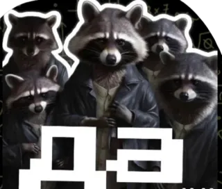 😎 35a544b1 ДА raton laveur, animaux, drôle, mignon whatsapp sticker