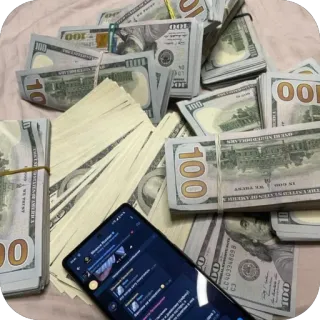🫥 47239f00 argent, devise, espèces, richesse, dollars, finance whatsapp sticker
