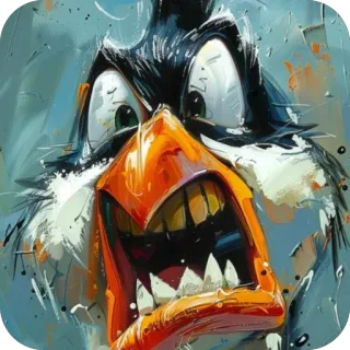 🫥 5ae1fd5d oiseau, dessin animé, colérique, portrait, illustration, animal whatsapp sticker