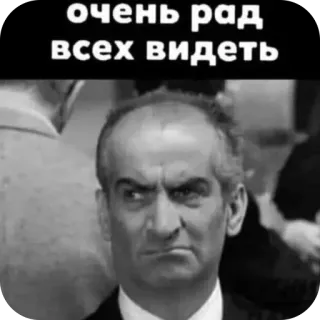 🫥 5c29a567 очень рад всех видеть russe, mème, joyeux, content, bienvenue whatsapp sticker