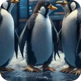 👋 bb03cb74 manchots, oiseaux, animaux, faune, antarctique, froid, mignon whatsapp sticker