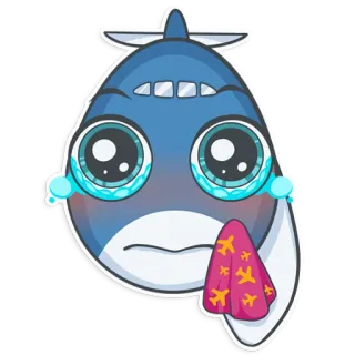 😢 de3e3f5f 飛行機, 航空機, 泣く, 悲しい, 絵文字, ステッカー telegram sticker