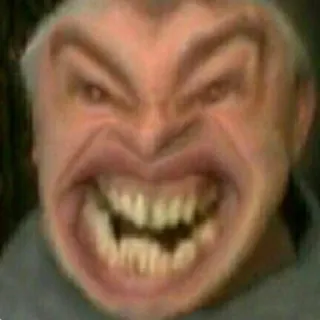 😂 370b38d5 Gesicht, Zähne, Ausdruck, Mann, lustig, Meme, Verzerrung telegram sticker