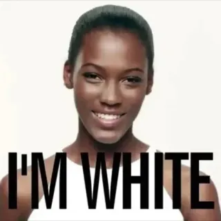 👩 a4eca010 I'm white Rasse, Hautfarbe, Identität telegram sticker