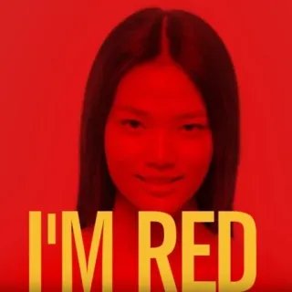 👩 e437fe57 I'M RED rot, porträt, frau, farbe, aussage telegram sticker