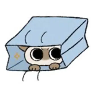 😶 0e57ca78 kucing, kotak, anak kucing, lucu, mengintip, hewan telegram sticker