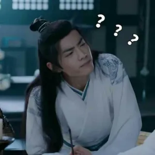 ❓ 59962de3 Person, verwirrt, Fragezeichen, denkend, Mann telegram sticker