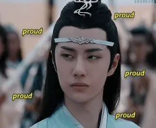 😌 6efef300 proud stolz, person, meme telegram sticker