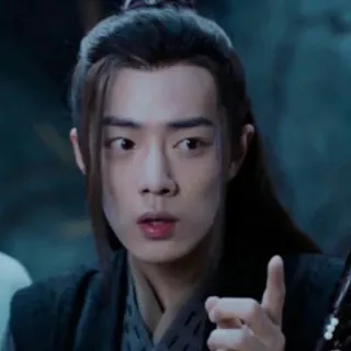 😕 b9dcb155 Mann, Asiat, Zeigen, Ernst, Porträt, Lange Haare telegram sticker