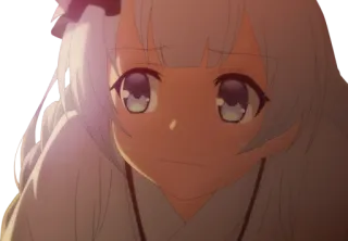 😥 69d11153 アニメ, 女の子, 可愛い, 白髪, キャラクター telegram sticker