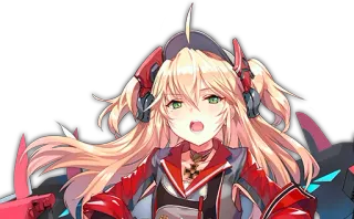 😒 fef12b3c anime, girl, military, uniform, blonde, portrait telegram sticker