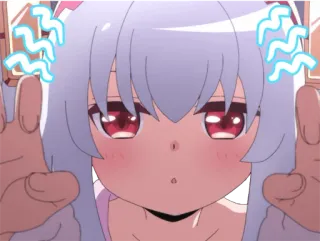 🤗 4bed65fd 动漫, 女孩, 害羞, 可爱, 卡通 telegram sticker