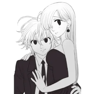 💕 26595177 Meliodas Seven Deadly Sins アニメ, カップル, メリオダス, エリザベス, 七つの大罪, マンガ telegram sticker