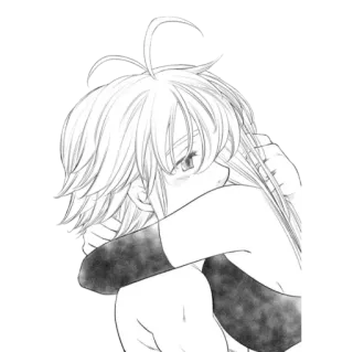 💕 394fdd2a Meliodas Seven Deadly Sins アニメ, マンガ, 七つの大罪, メリオダス, 悲しい, イラスト telegram sticker
