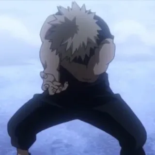 ☠ e6040ff0 Bakugo Katsuki My Hero Academia Anime, My Hero Academia, Bakugo, Katsuki, Karakter, Aksi, Marah telegram sticker