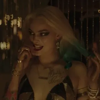 🔥 d45c1664 Harley Quinn Harley Quinn, DC Comics, méchant, anti-héros, cheveux blonds, personnage féminin telegram sticker