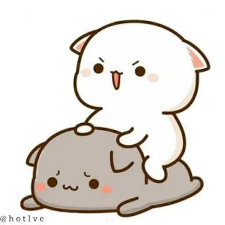 😕 79886d76 chat, mignon, autocollant, dessin animé, animaux telegram sticker