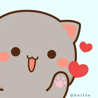 ♥ 79f5152d @hotlve chat, mignon, amour, coeur, dessin animé, kawaii telegram sticker